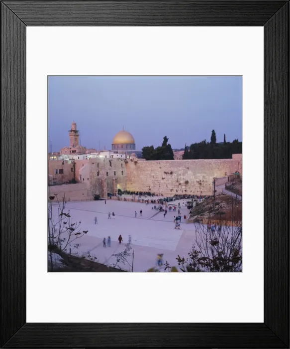 Framed Print : Western (Wailing) Wall and golden dome of the Dome of the Rock Framed Print : Western (Wailing) Wall and golden dome of the Dome of the Rock