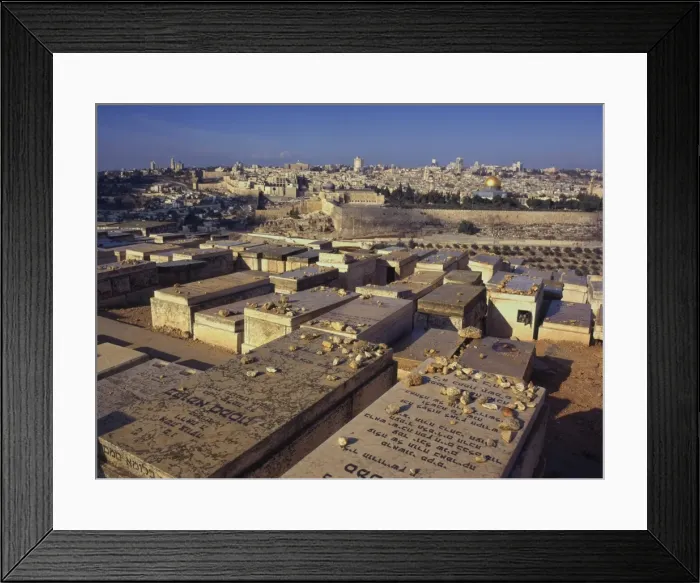 Framed Print : Jewish tombs in the Mount of Olives cemetery Framed Print : Jewish tombs in the Mount of Olives cemetery