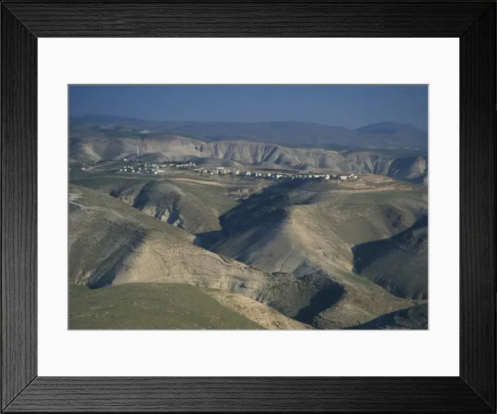 Framed Print : View in winter with typical hills in foreground Framed Print : View in winter with typical hills in foreground