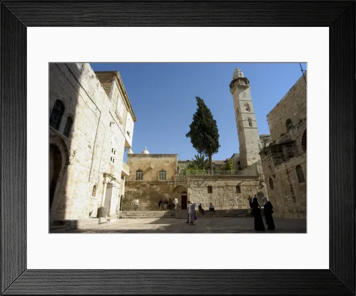 Framed Print : Courtyard of the Church of the Holy Sepulchre Framed Print : Courtyard of the Church of the Holy Sepulchre