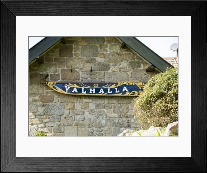 Framed Print : Valhalla, location of the figureheads