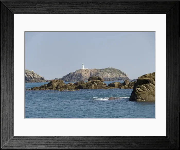 Framed Print : Lighthouse on Round Island