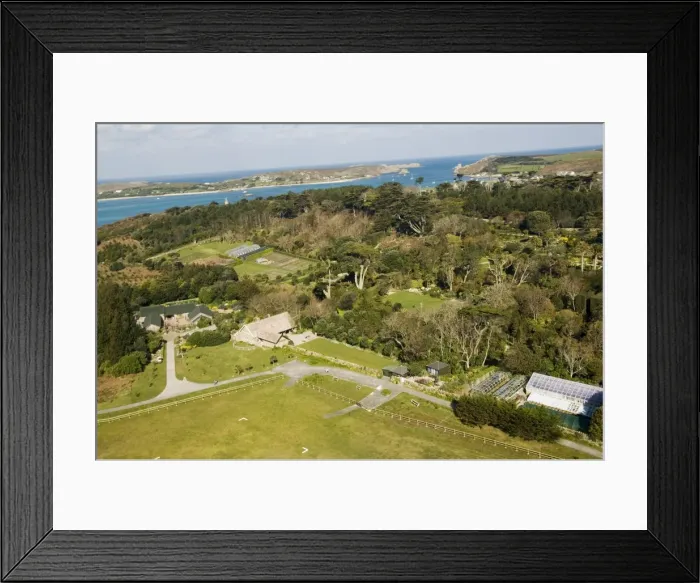 Framed Print : View over Abbey Gardens from helicopter