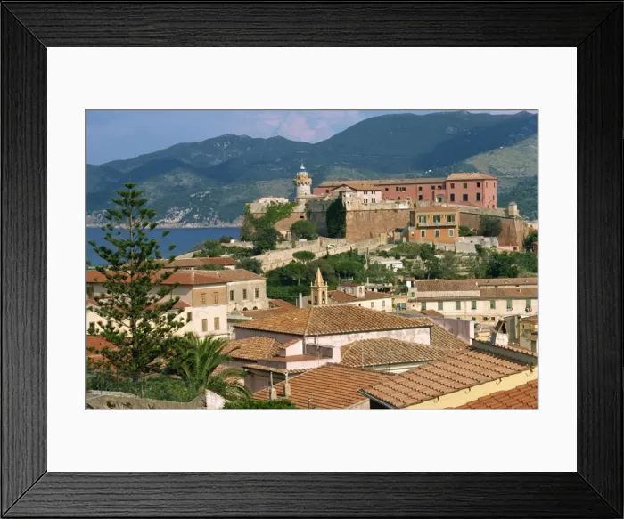 Framed Print : The skyline of the town on the island of Elba Framed Print : The skyline of the town on the island of Elba