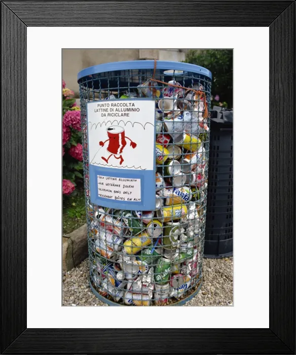 Framed Print : Aluminium cans for recycling Framed Print : Aluminium cans for recycling