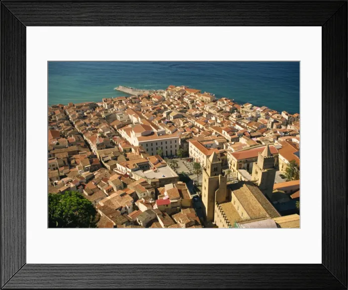 Framed Print : Old town viewed from La Rocca Framed Print : Old town viewed from La Rocca