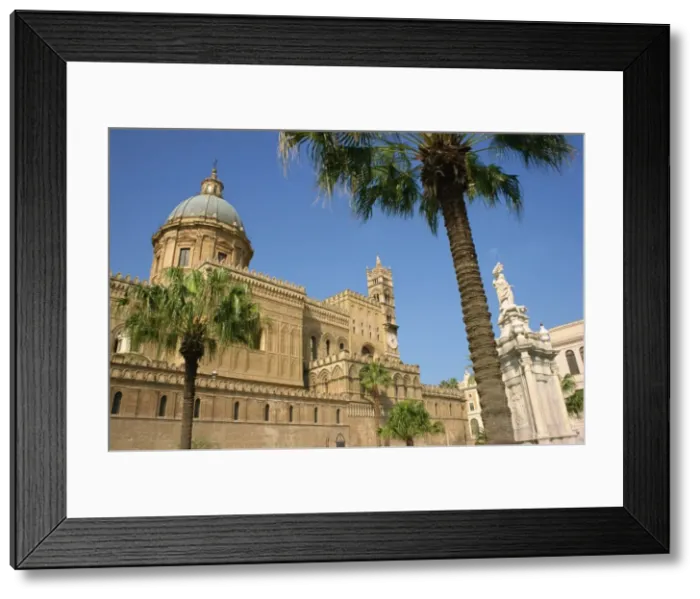 Framed Print : Late 12th century Sicilian Norman style cathedral Framed Print : Late 12th century Sicilian Norman style cathedral