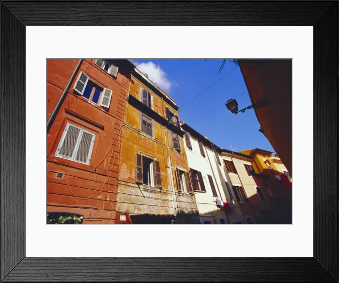 Framed Print : Coloured facades Framed Print : Coloured facades