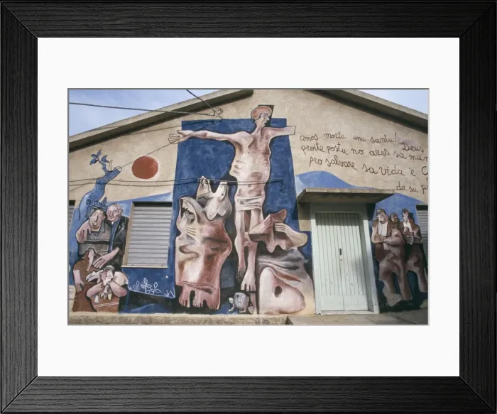 Framed Print : Political and social murals in Orgosolo Framed Print : Political and social murals in Orgosolo