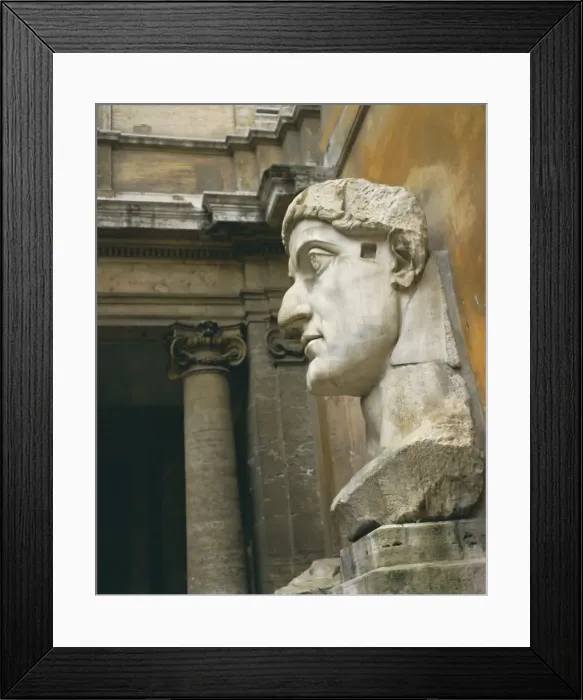 Framed Print : Head from colossus statue