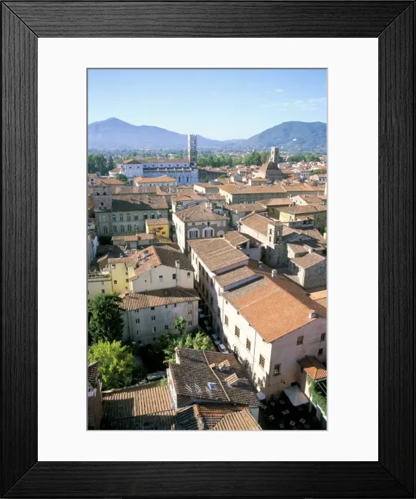 Framed Print : View south from Guinici Tower of city rooftops and cathedral Framed Print : View south from Guinici Tower of city rooftops and cathedral