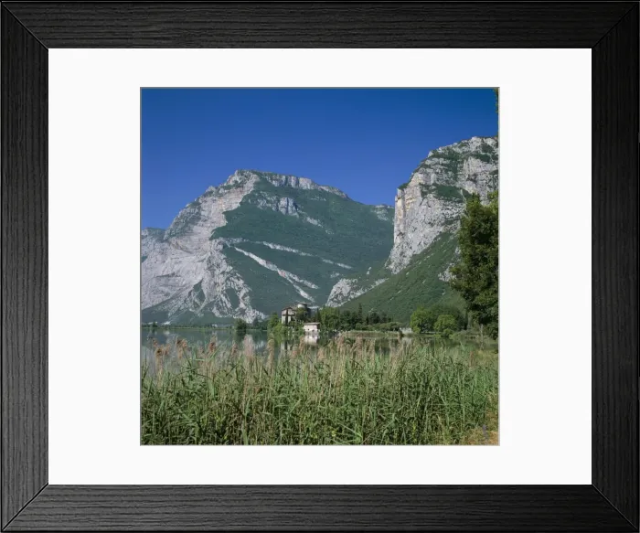 Framed Print : Brenta Massif and Lake Toblino Framed Print : Brenta Massif and Lake Toblino