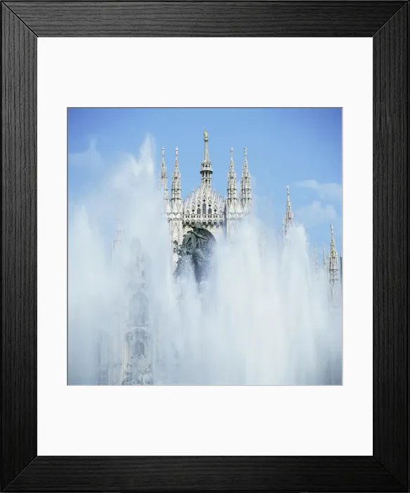 Framed Print : Milan Cathedral seen through fountains Framed Print : Milan Cathedral seen through fountains