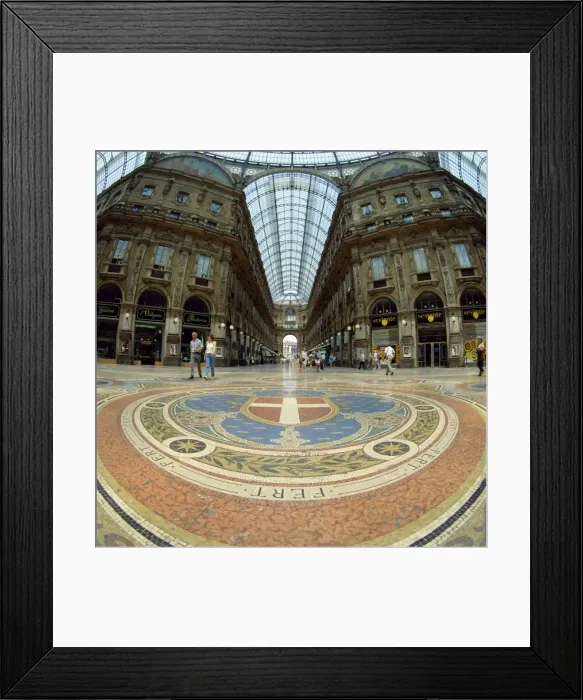 Framed Print : Mosaic floor in the Galleria Vittoria Emanuele