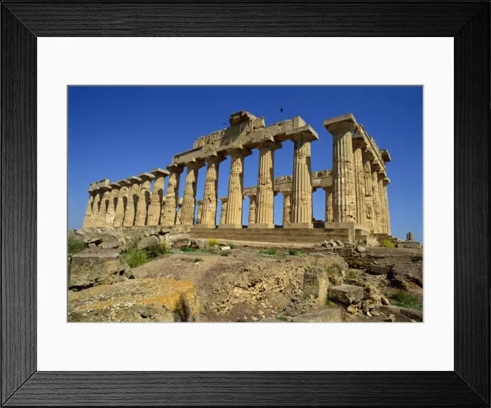 Framed Print : Ruins of the Greek temples at Selinunte on the island of Sicily