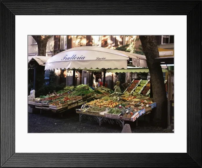 Framed Print : Fruit and vegetable shop in the Piazza Mercato Framed Print : Fruit and vegetable shop in the Piazza Mercato