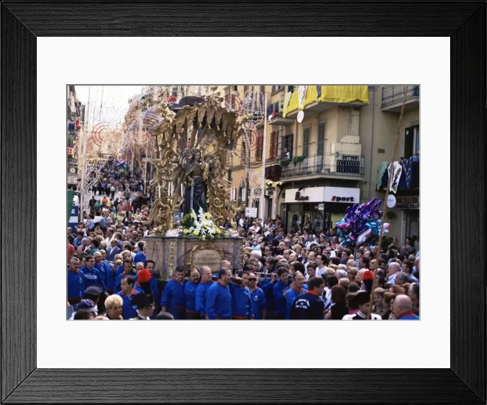 Framed Print : Procession through town during the annual Marino wine festival Framed Print : Procession through town during the annual Marino wine festival