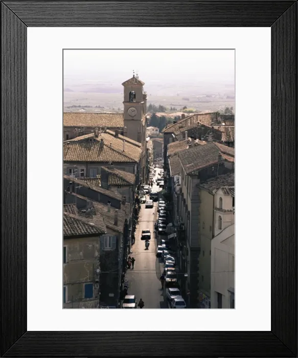 Framed Print : View of the main street from the Palazzo Farnese Framed Print : View of the main street from the Palazzo Farnese