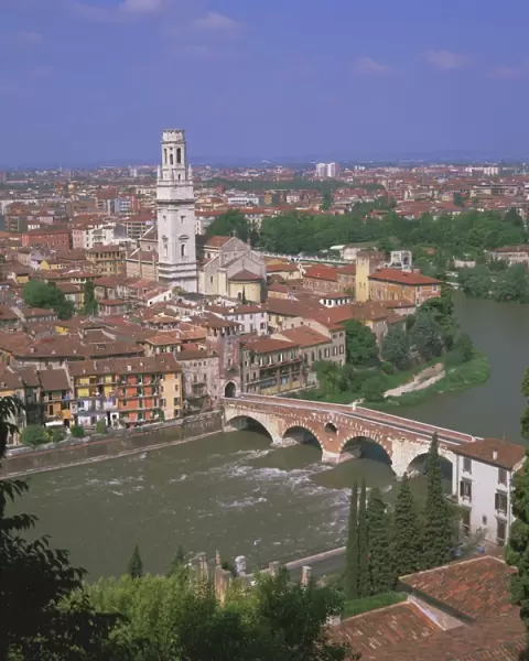 The Ponte Pietra over the Adige River and Anastasia