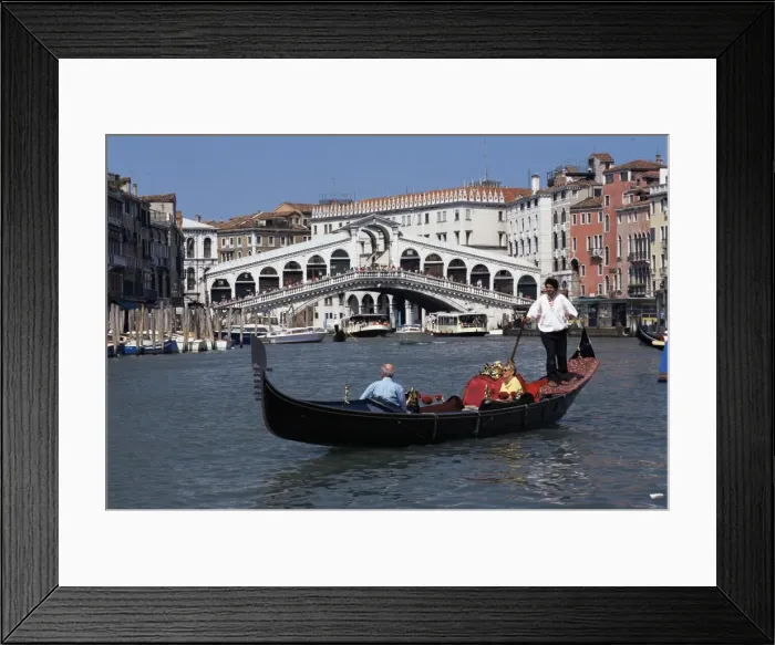 Framed Print : Gondola on the Grand Canal near the Rialto Bridge Framed Print : Gondola on the Grand Canal near the Rialto Bridge