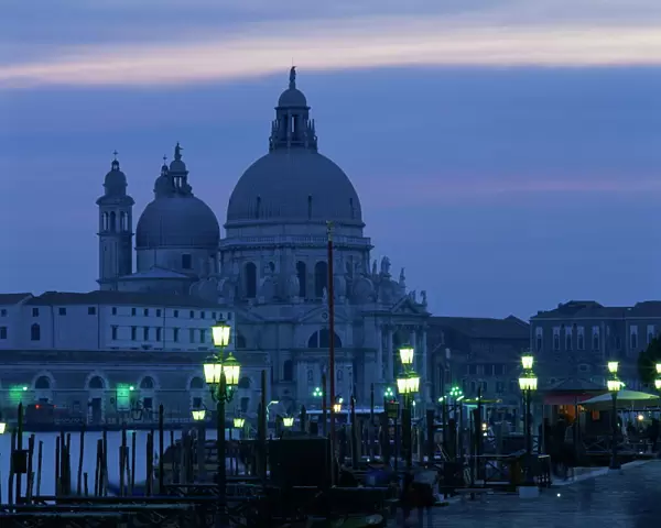 Santa Maria Della Salute at dusk in Venice