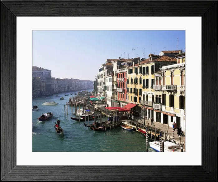 Framed Print : View along the Grand Canal from Rialto Bridge Framed Print : View along the Grand Canal from Rialto Bridge