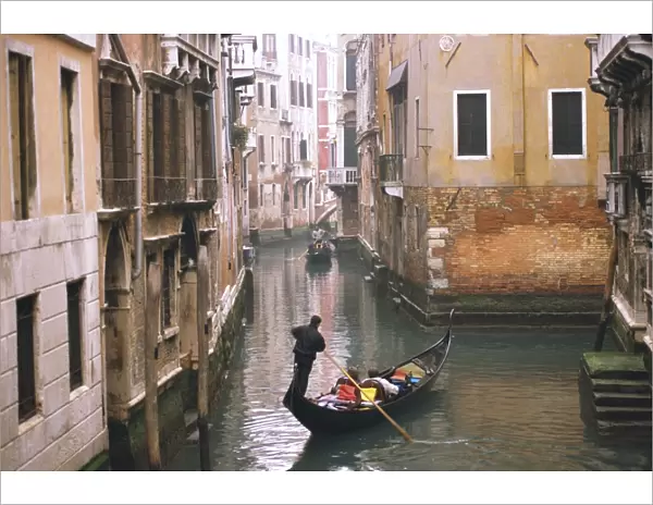 Gondolas on canal near S