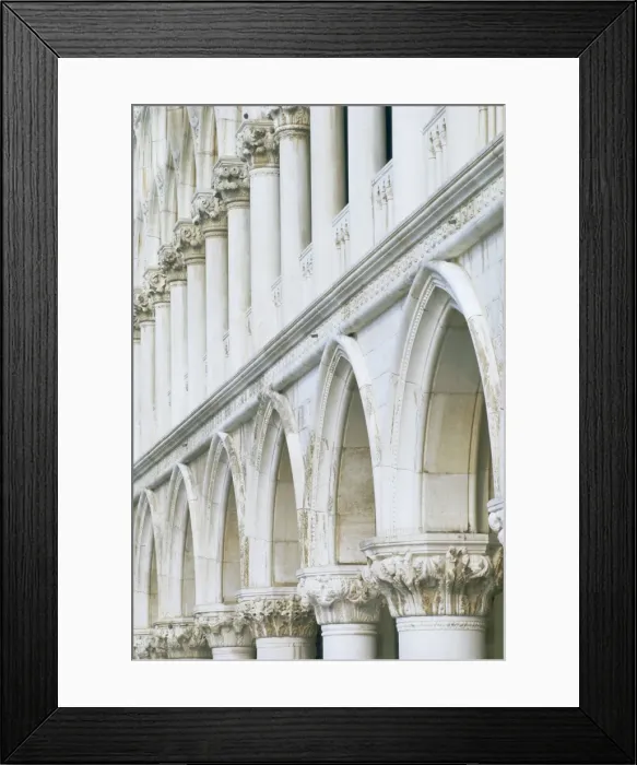 Framed Print : White columns and arches of Ducale Palace, St Framed Print : White columns and arches of Ducale Palace, St