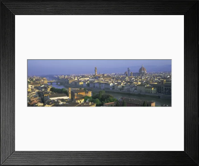 Framed Print : Panoramic view over rooftops and across Arno River Framed Print : Panoramic view over rooftops and across Arno River