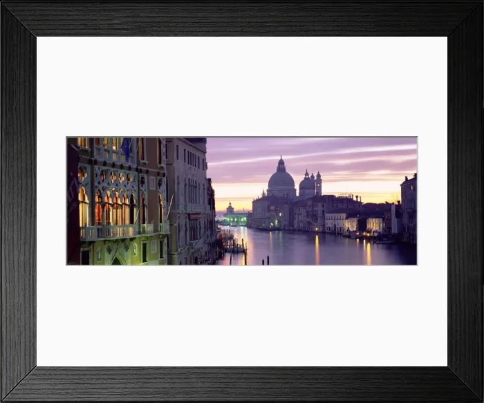 Framed Print : View at dusk along Grand Canal towards Santa Maria Framed Print : View at dusk along Grand Canal towards Santa Maria