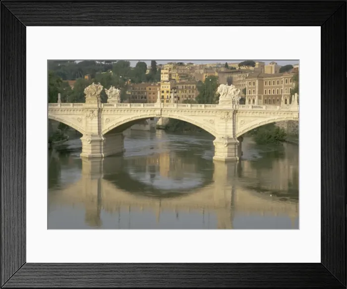 Framed Print : Ponte Vittorio Emanuele II and Janiculum Hill Framed Print : Ponte Vittorio Emanuele II and Janiculum Hill