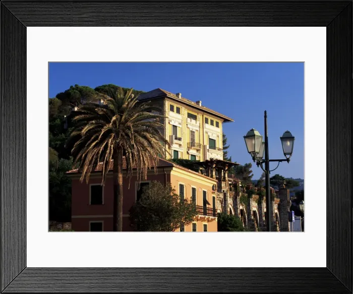 Framed Print : Colourful mansions on seafront Framed Print : Colourful mansions on seafront
