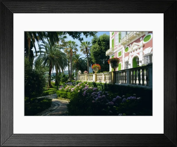 Framed Print : Gardens of the Villa Durazzo Framed Print : Gardens of the Villa Durazzo