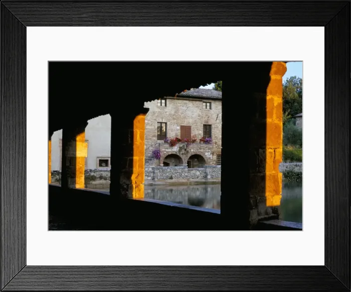 Framed Print : Columned loggia overlooking the Roman piscina Framed Print : Columned loggia overlooking the Roman piscina