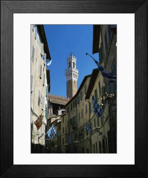 Framed Print : View to the Torre del Mangia from the Via Giovanni Dupre Framed Print : View to the Torre del Mangia from the Via Giovanni Dupre