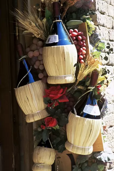 Display of local wine for sale