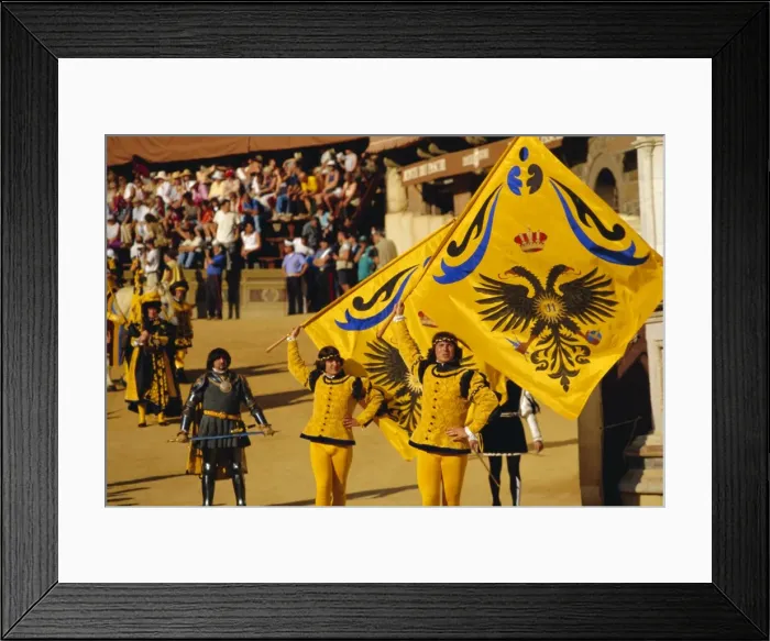Framed Print : The Palio, standard bearers of the Aquila (Eagle) contrada Framed Print : The Palio, standard bearers of the Aquila (Eagle) contrada