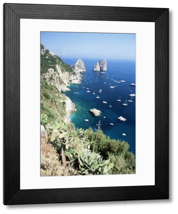 Framed Print : View over southern coast to the Faraglioni Rocks Framed Print : View over southern coast to the Faraglioni Rocks
