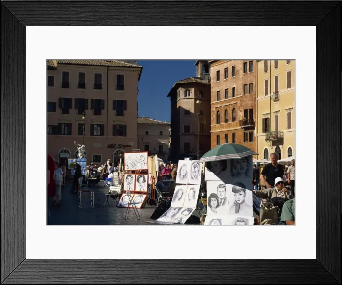 Framed Print : Artists stall