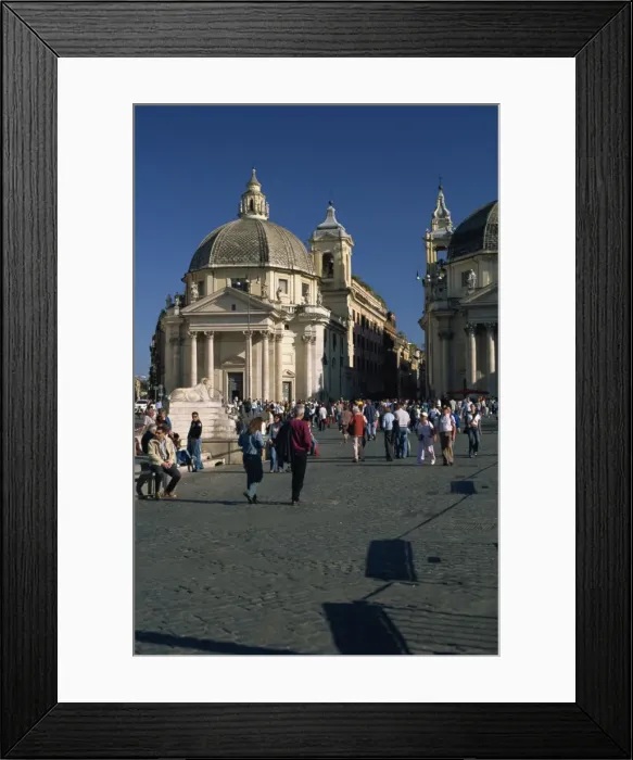 Framed Print : Crowds in front of the church of Santa Maria di Montesanto Framed Print : Crowds in front of the church of Santa Maria di Montesanto