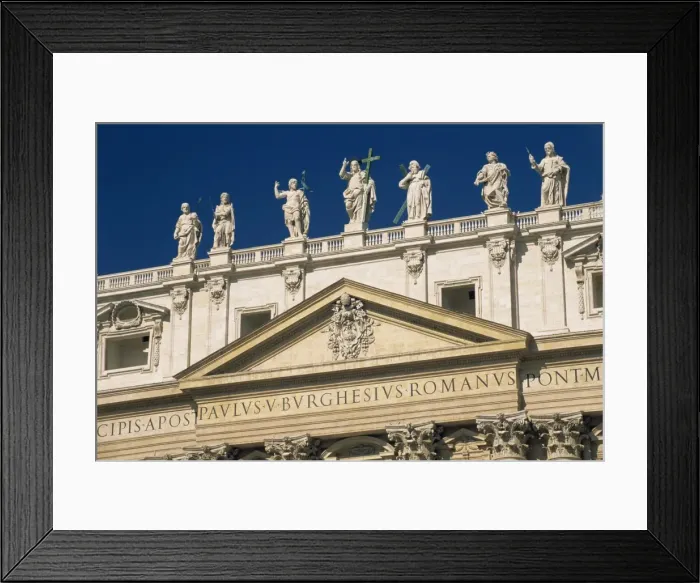 Framed Print : Statues on the facade of St Framed Print : Statues on the facade of St