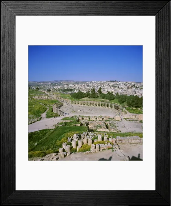 Framed Print : Oval forum of the Roman Decapolis city Framed Print : Oval forum of the Roman Decapolis city