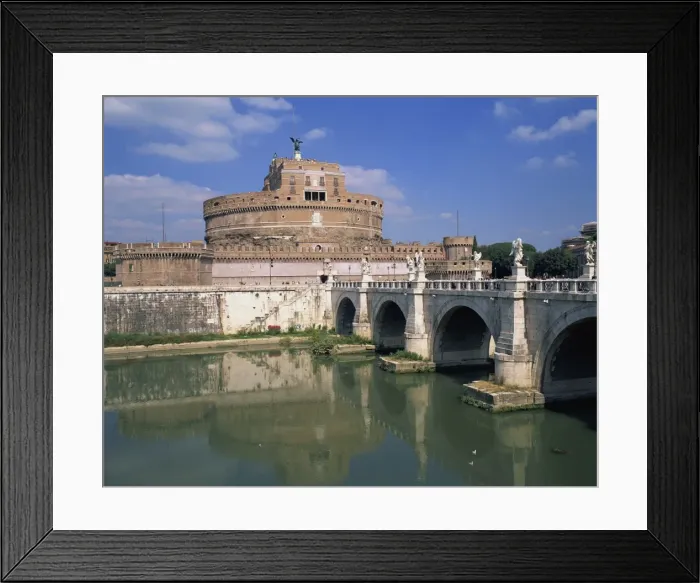 Framed Print : The Pontes Angelo over the River Tevere and the Castel Framed Print : The Pontes Angelo over the River Tevere and the Castel