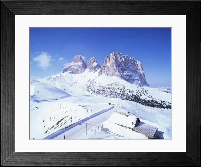 Framed Print : Sasso Lungo and Passo di Sella Framed Print : Sasso Lungo and Passo di Sella