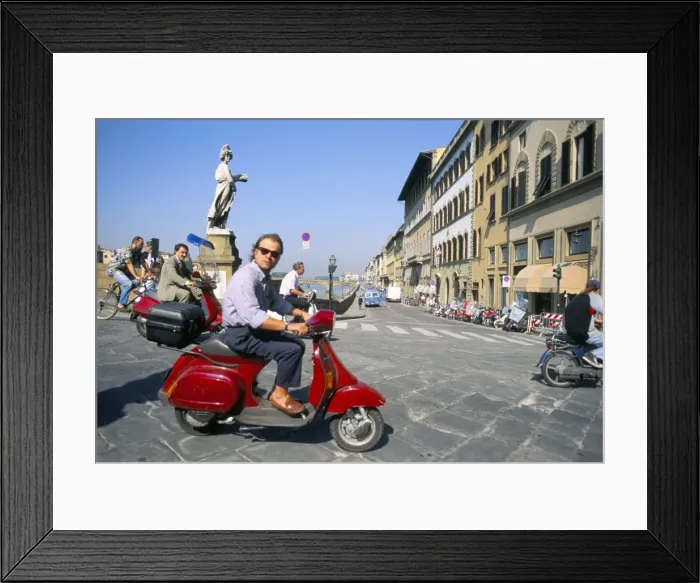 Framed Print : Scooter riders Framed Print : Scooter riders