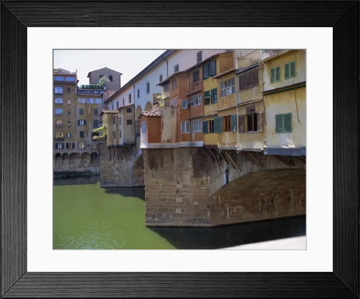 Framed Print : Buildings on the Ponte Vecchio Bridge Framed Print : Buildings on the Ponte Vecchio Bridge
