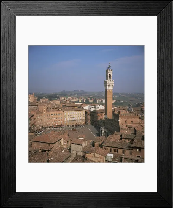 Framed Print : Piazza del Campo and Mangia Tower Framed Print : Piazza del Campo and Mangia Tower