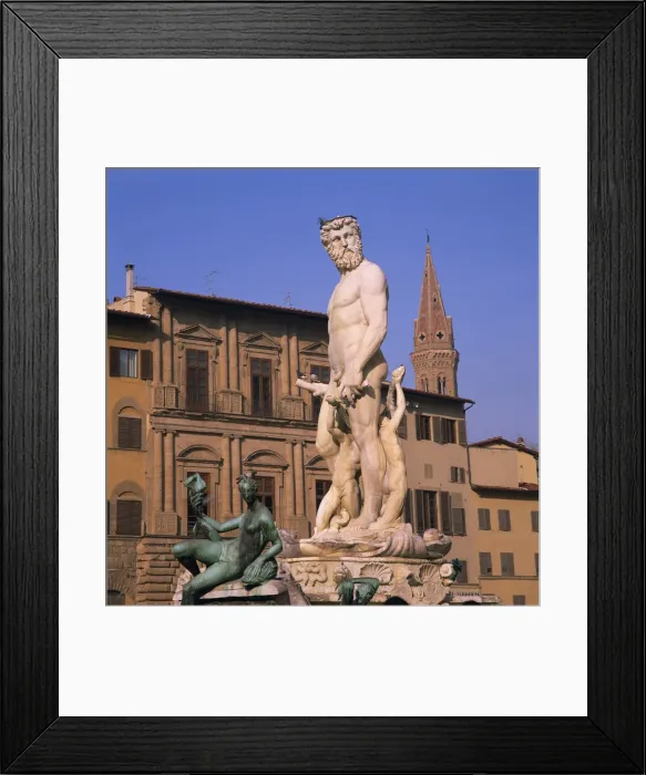 Framed Print : The statue of Neptune in the town of Florence Framed Print : The statue of Neptune in the town of Florence