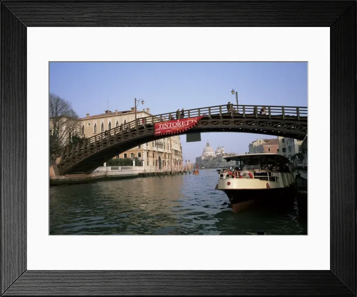 Framed Print : Accademia Bridge and vaporetti Framed Print : Accademia Bridge and vaporetti