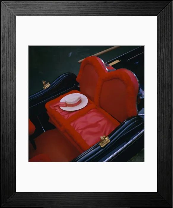 Framed Print : Gondola seat and gondoliers hat Framed Print : Gondola seat and gondoliers hat